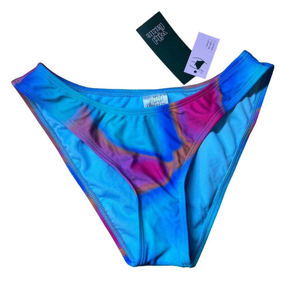 Wild Fable Women's Blue Marble Print Cheeky Bikini Bottom - Size XXS - NWT
